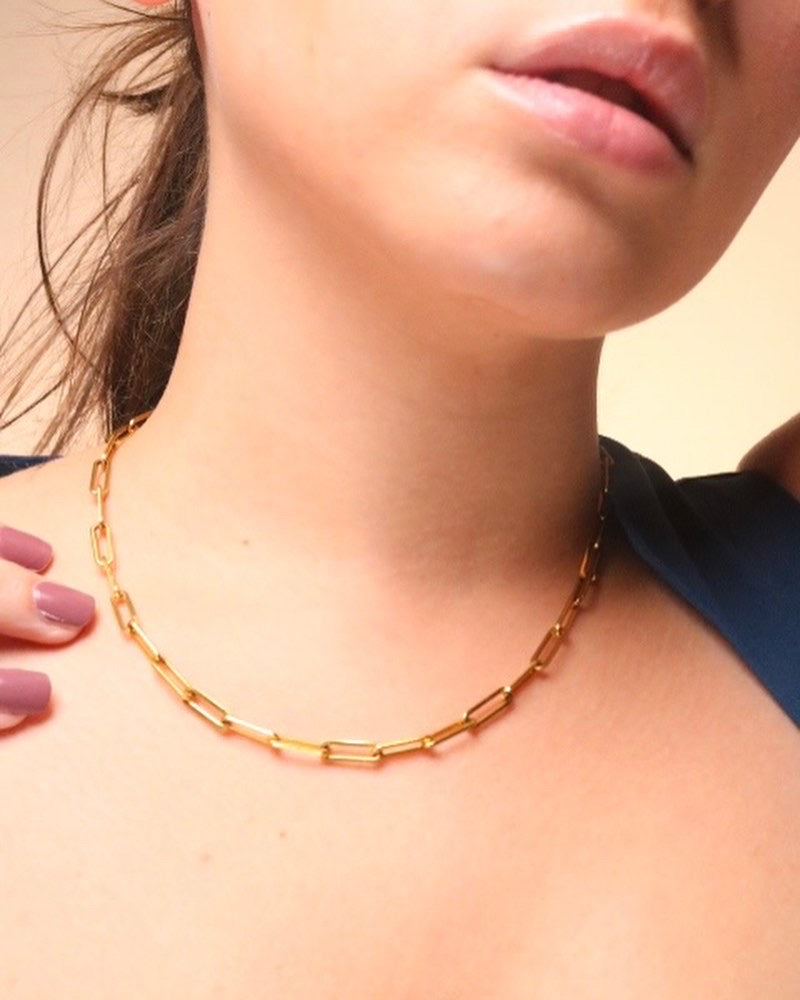 Classic Paperclip Necklace [18K Gold Plated]